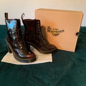 Dr. Martens “Cherry Red” Kendra Boots. True Sz 9/UK 7.